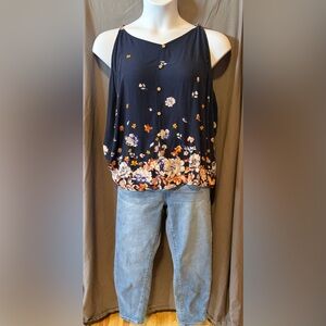 Floral Navy Blouse